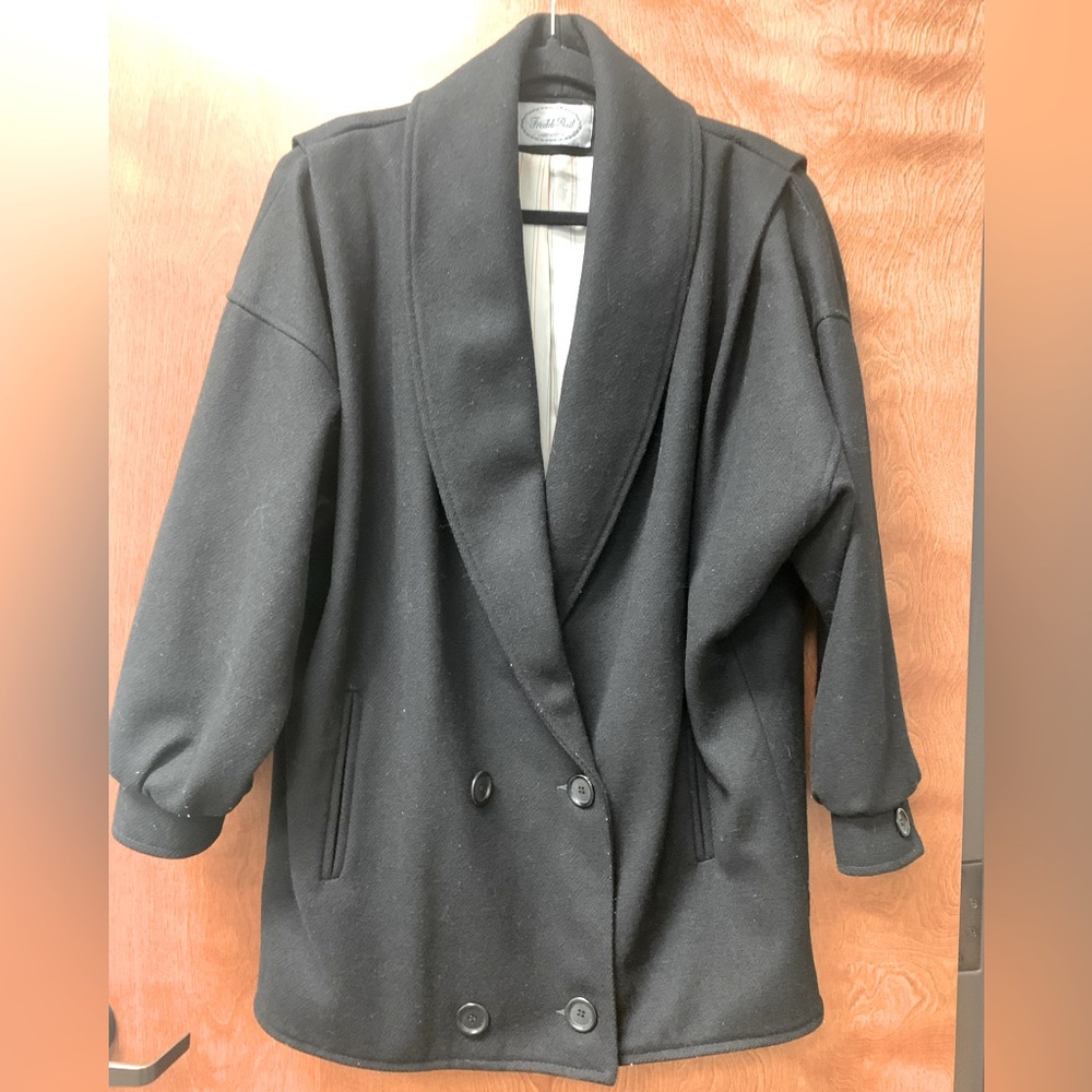 Vintage Freddi-Gail black wool coat